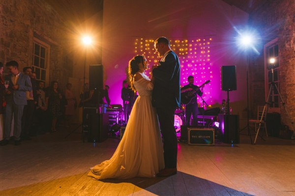 bride and groom on the dancefloor