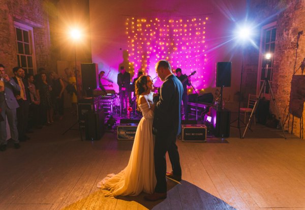 bride and groom on the dancefloor