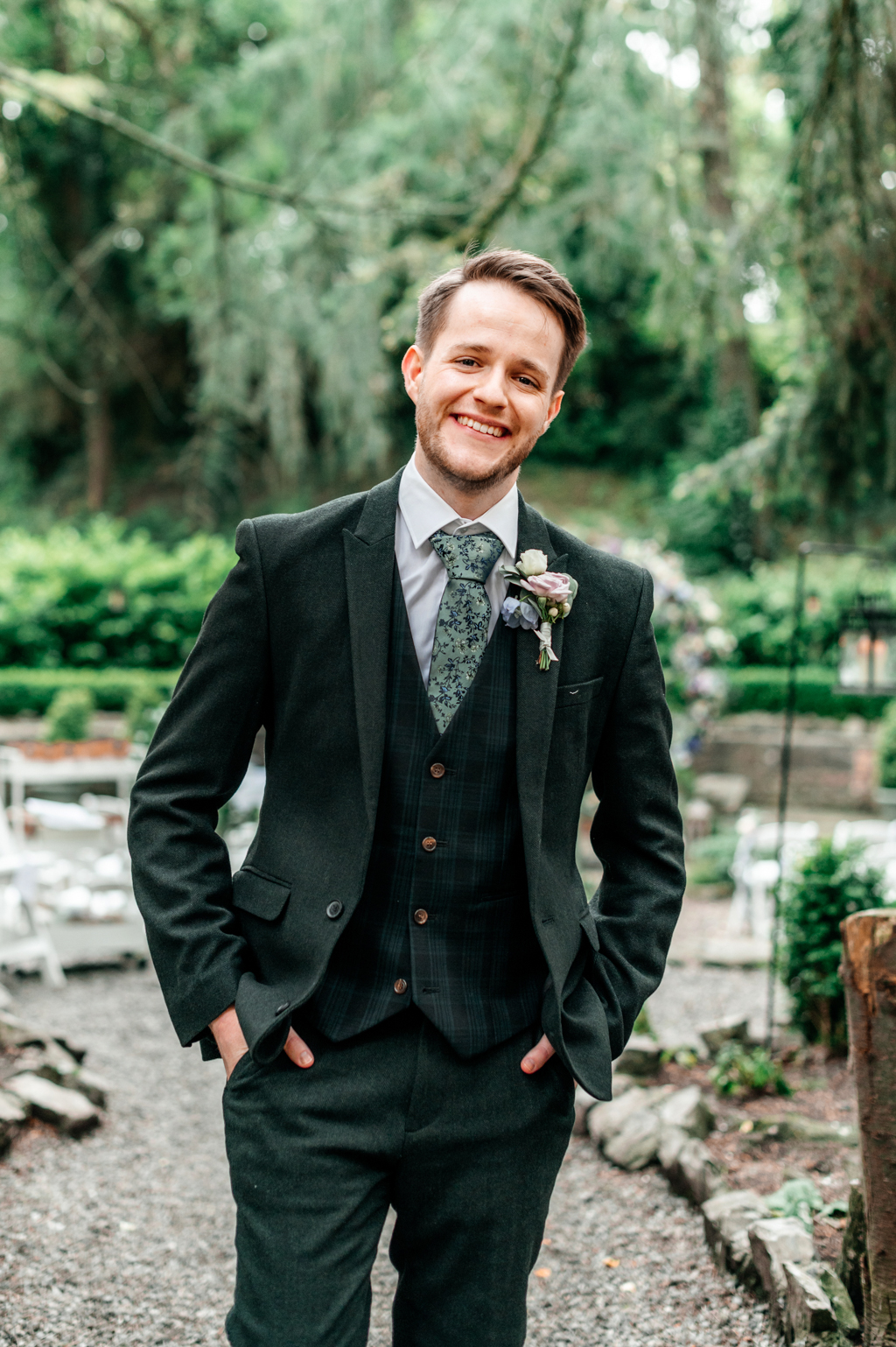 Smiling groom