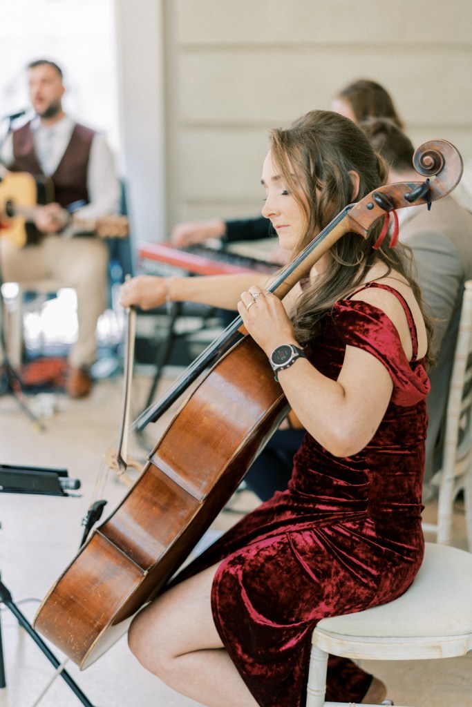 Musician plays during a ceremony