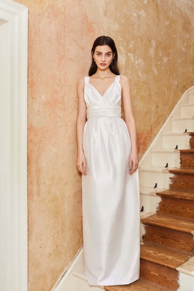 Markarian 2024 Hazel White Silk Tulip Column Gown €5,000.00