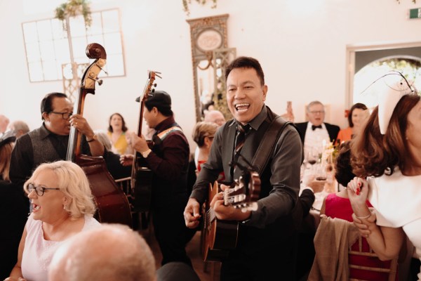 wedding band singer musician guitar playing