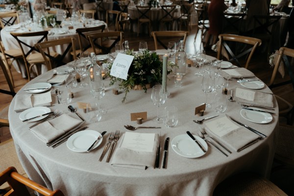 table in dining room setting cutlery