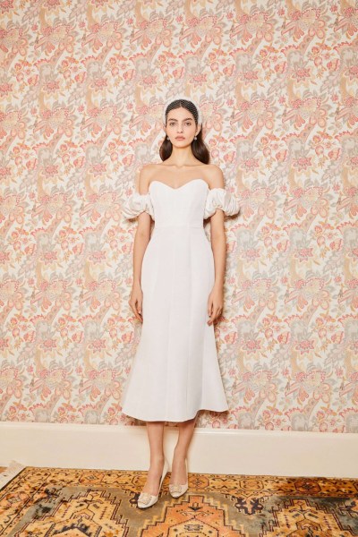 Markarian 2024 Maria White Silk Dress with Puff Sleeves €4,450.00