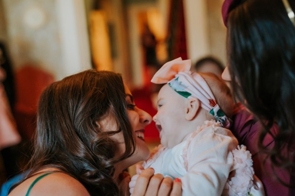 mother and daughter smiling laughing