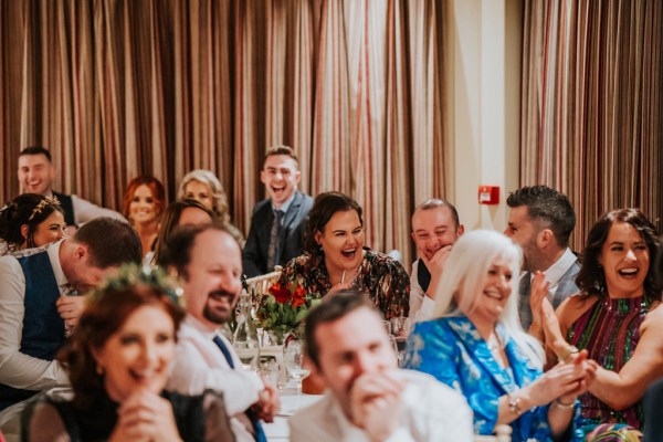 laughing audience guests members during speeches