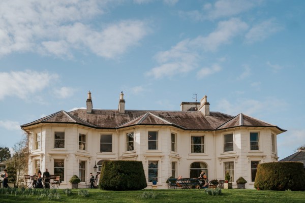 wedding venue from afar skyline view garden