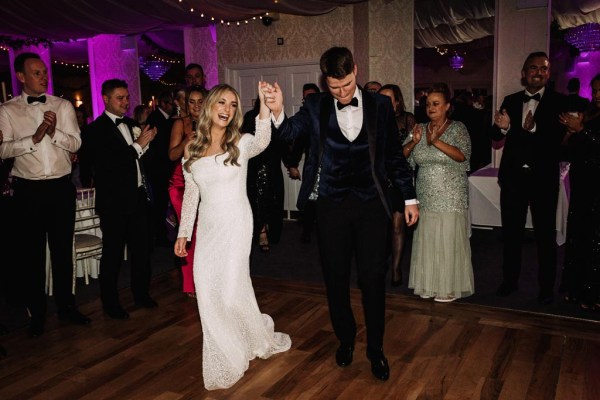 bride and groom on the dancefloor for their first dance