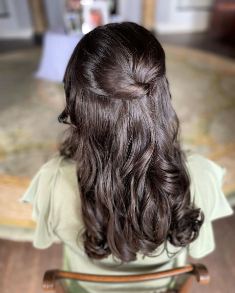 half up wedding hair