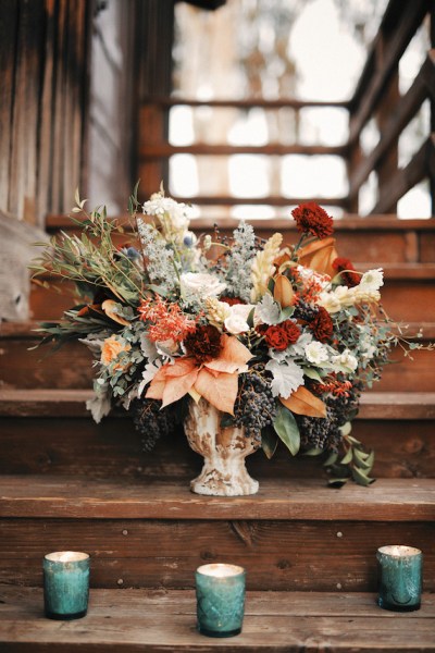 Poinsettia wedding decor