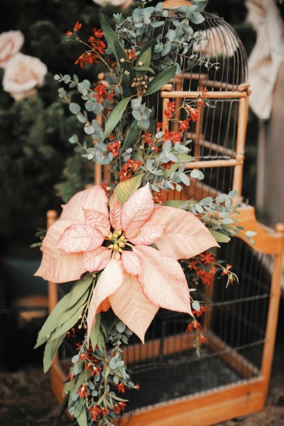 Poinsettia wedding decor