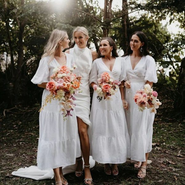 White Bridesmaid Dresses | One Fab Day