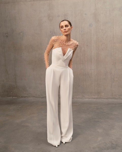 The Vanessa Jumpsuit Nadine Merabi Bridal