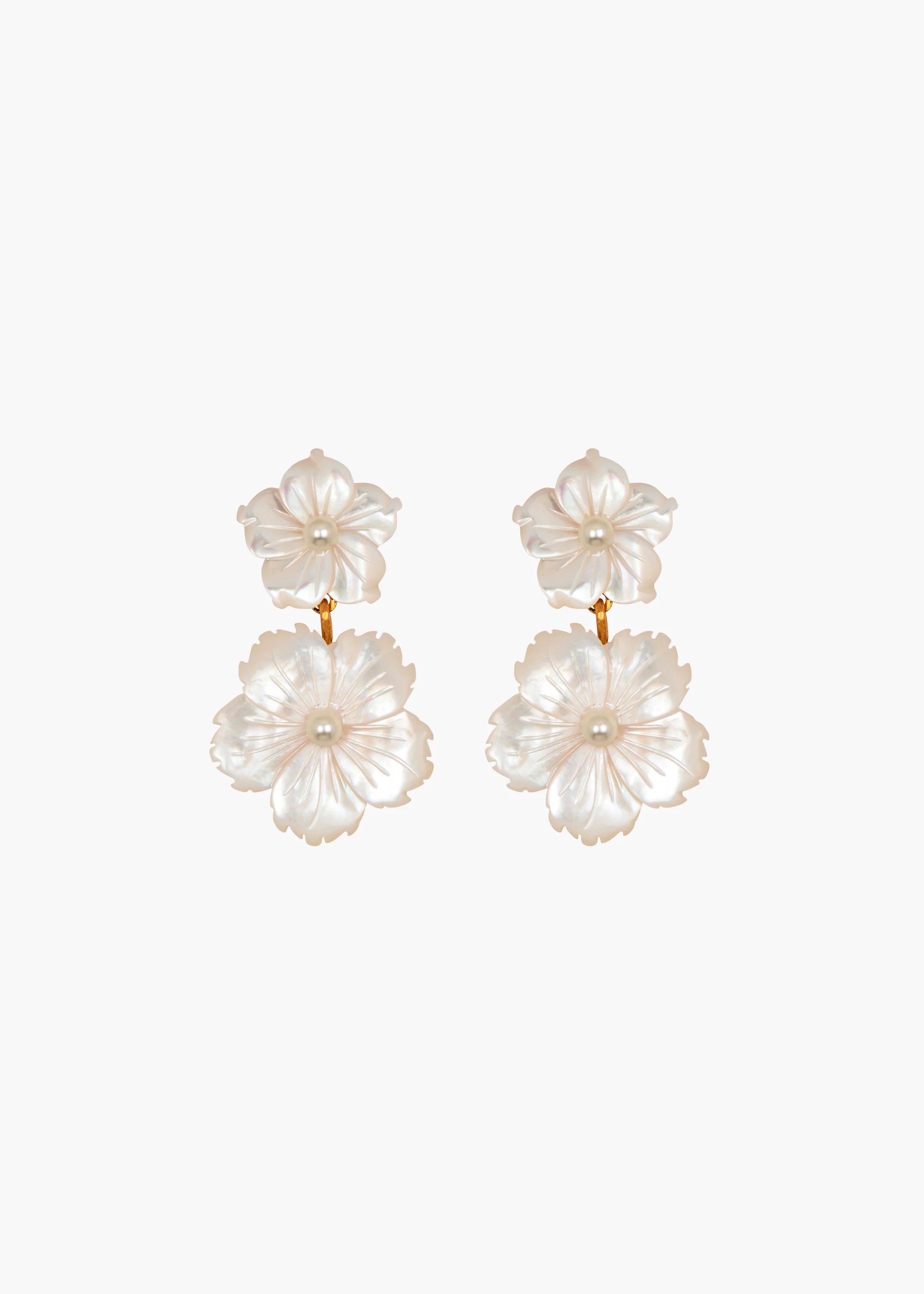 Tibby Mother of Pearl Earrings by Jennifer Behr